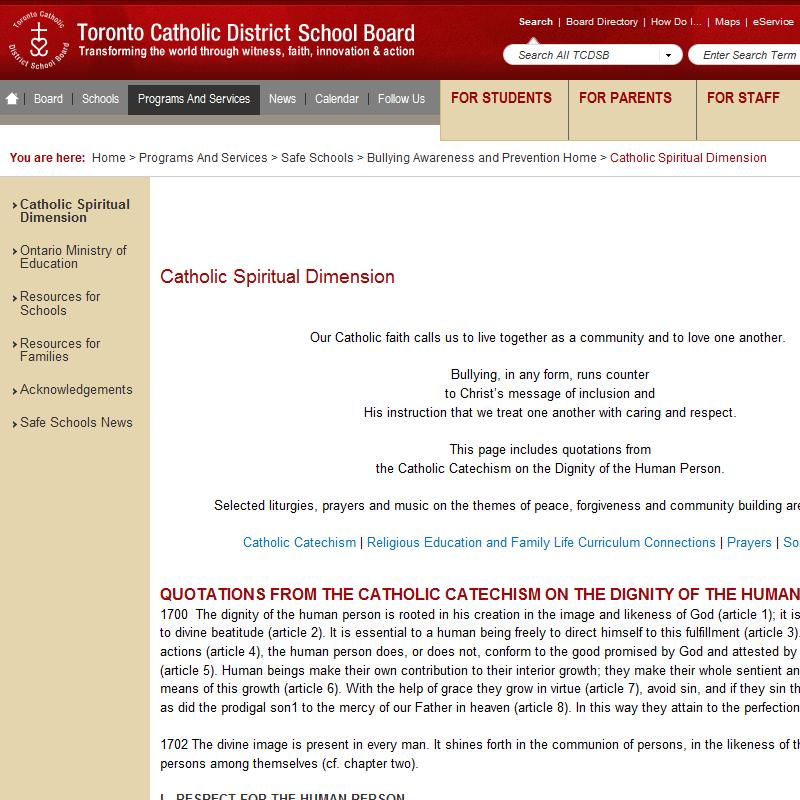 Catholic Spiritual Dimension for Inclusion